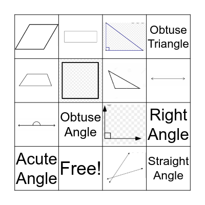 Geometry Bingo Card