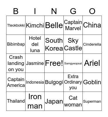airiniebae Bingo Card
