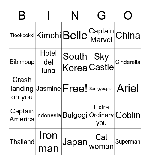 airiniebae Bingo Card