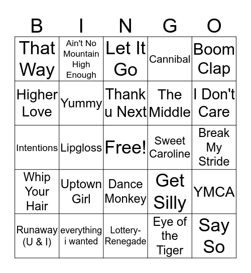 Bingo Card Bingo Card