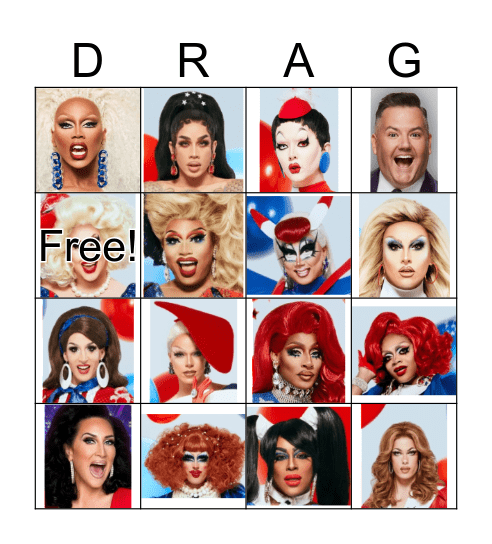 Drag Race Season 12 Bingo Card