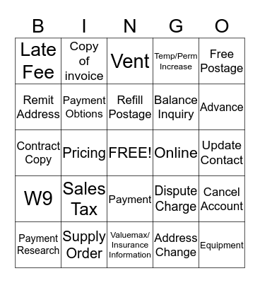 Fun in July  Bingo Card