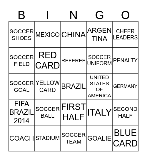 SOCCER BY ADOLFO Bingo Card