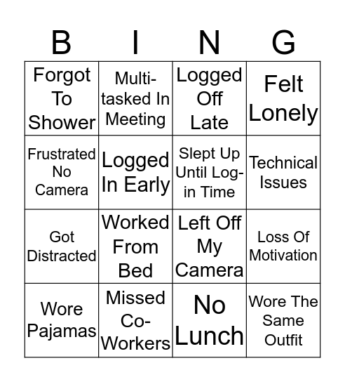 Remote Bingo Card