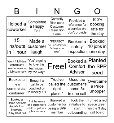 CSR BINGO Card