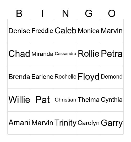 McDonald 2014 Family Reunion Bingo Card