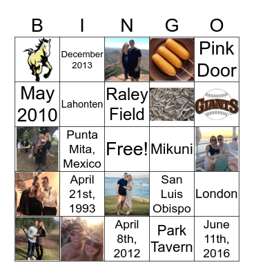 Katie+Spen's Engagement BINGO!!!! Bingo Card