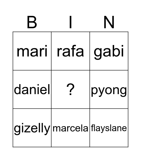 bingo: quem o prior disse ontem que vai indicar para o paredão? Bingo Card