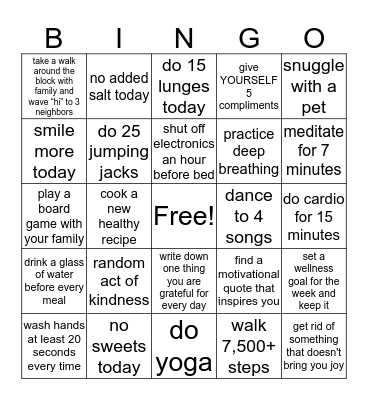 E-Learning Bingo Card