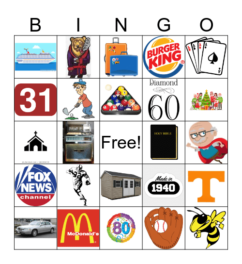 Papa Bear Bingo Card