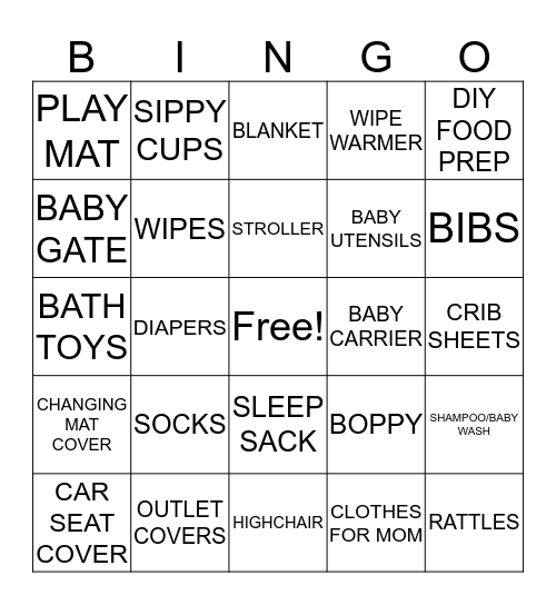 Bump Bingo Card