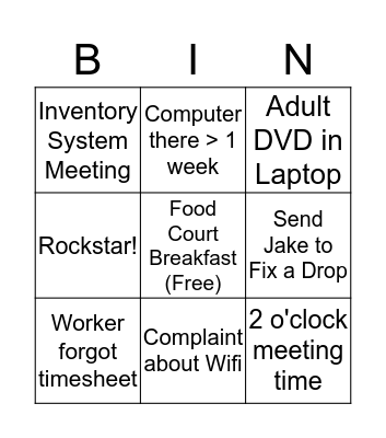 Virus Lab Bingo Card