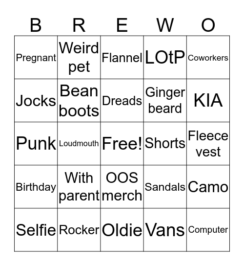 Ayuh Brewo Bingo Card