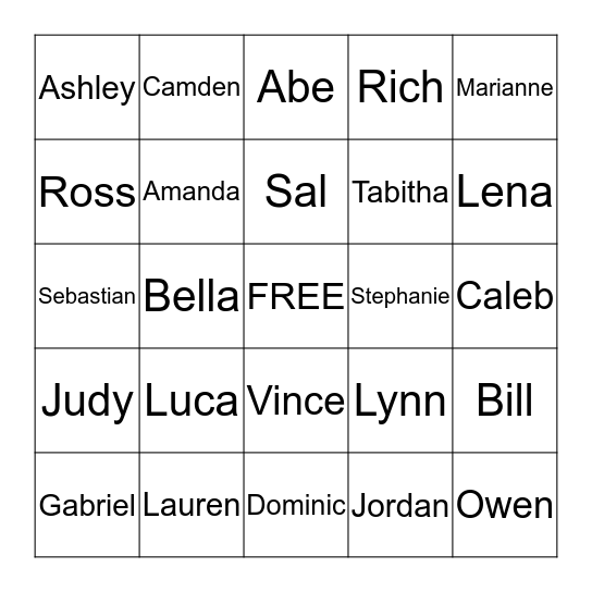 Golden Birthday Bingo Card