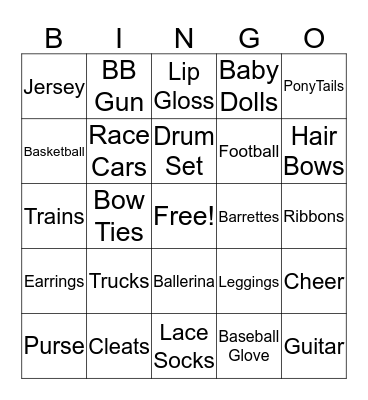 Baby Thompson Bingo Card