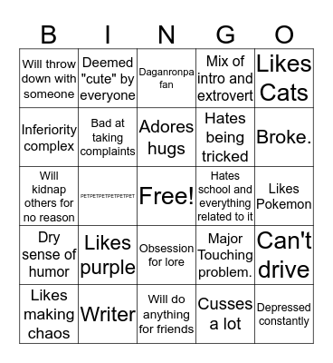 So you think you might be Poke Bingo Card