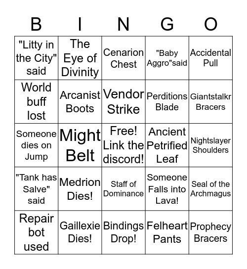 MC Bingo 2 Bingo Card