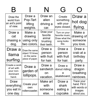 Art Bingo Card