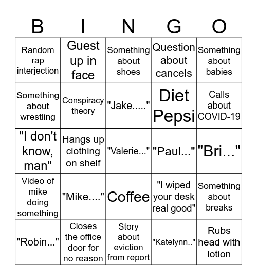Nick Bingo Card