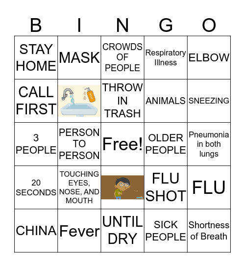 CORONAVIRUS Bingo Card