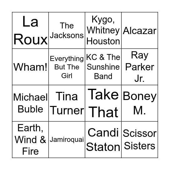 Artist (22) Bingo Card