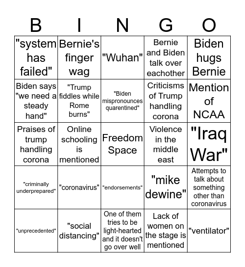 UD Dems, together in spirit Bingo Card