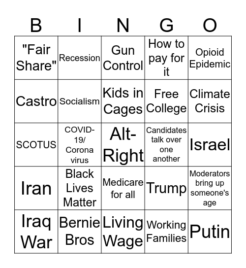 Bingo 3 Bingo Card