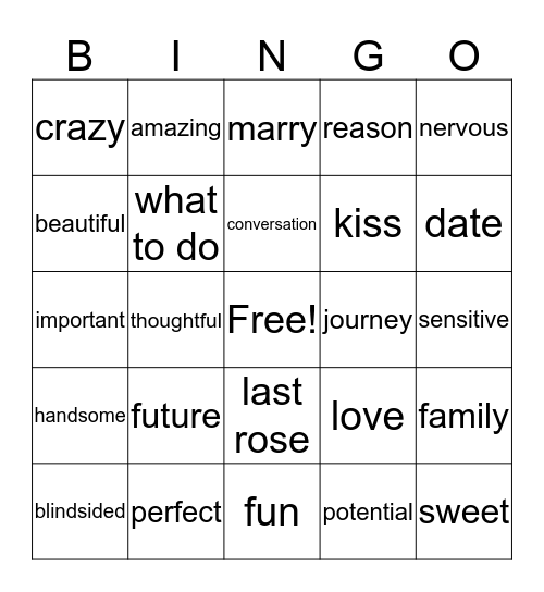Desirreeeeee Bingo Card