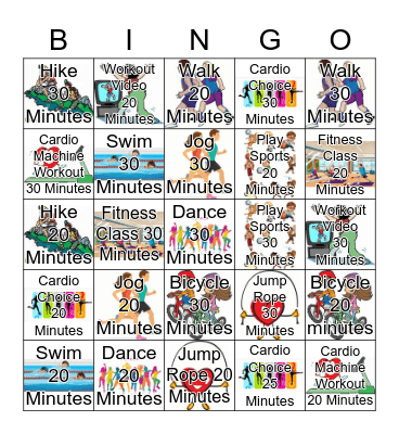 Cardiorespiratory Bingo Card