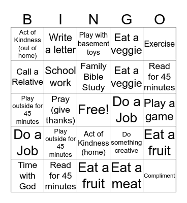 Corona Bingo Card