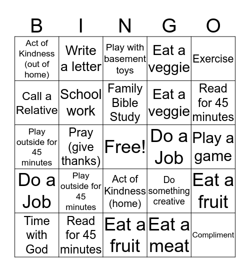 Corona Bingo Card