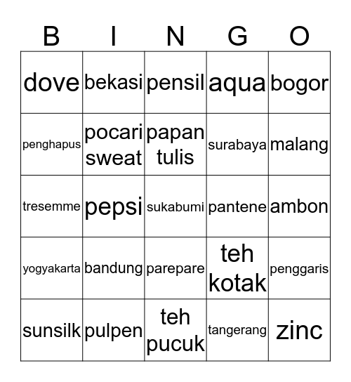 bingo hayiyiyiyi Bingo Card
