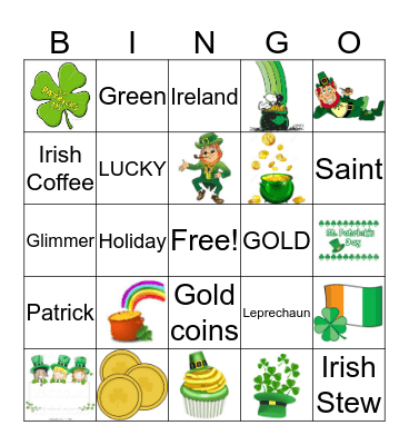 St. Patrick's Day BINGO Card