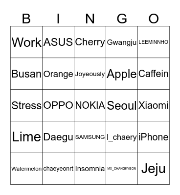 l_chaery Bingo Card