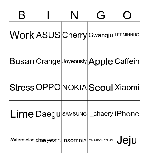 l_chaery Bingo Card