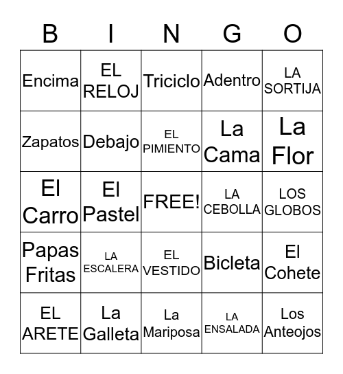 Loteria Bingo Card