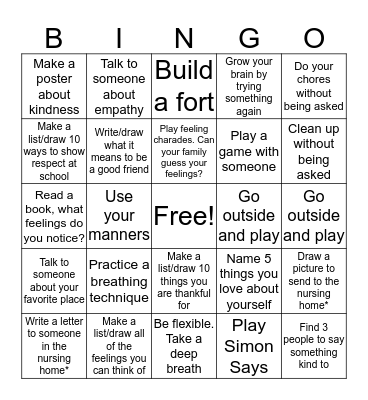 Code of Conduct Bingo Card