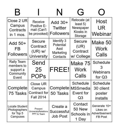 Charlotte Zoda Bingo Card