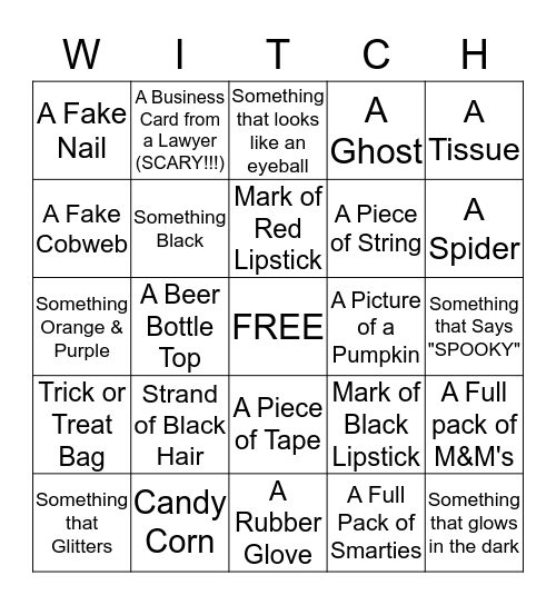 WITCH TEAM WILL WIN? Bingo Card