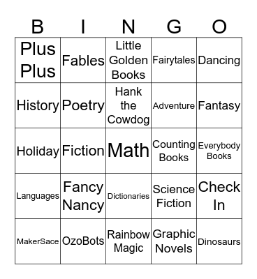 BOOK Bingo Card