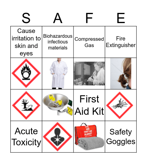 Chemistry Safety  Bingo Card