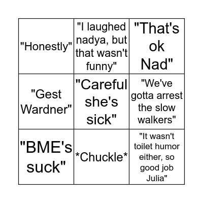 Vote Patota Bingo Card