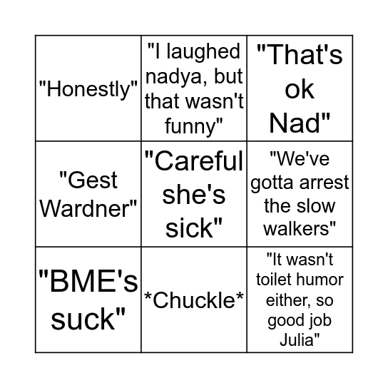 Vote Patota Bingo Card