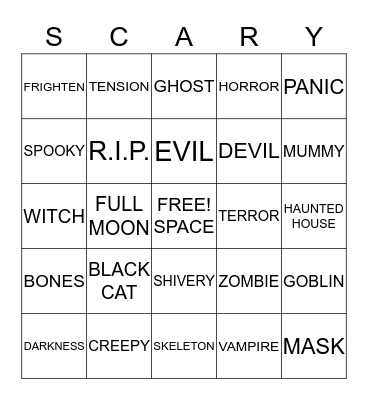 HALLOWEEN BINGO Card