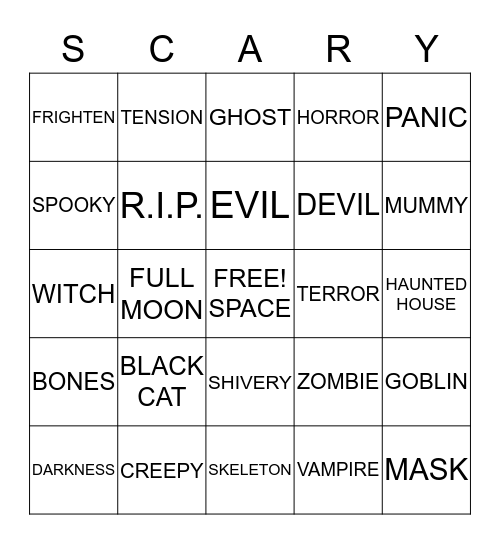 HALLOWEEN BINGO Card