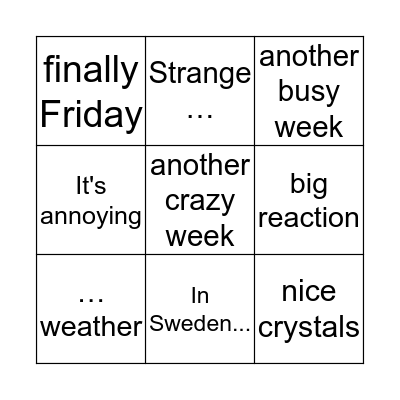 Da Bingo Card