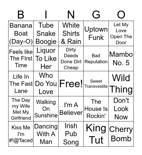 Misc Hits Bingo Card