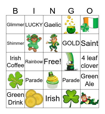 St. Patrick's Day BINGO Card