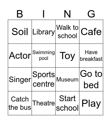 Family 3 Unit 6,7  Bingo Card