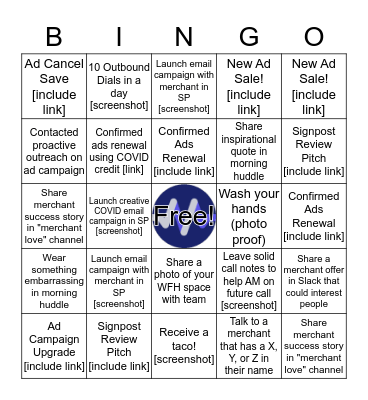 Digital Ads Bingo: March 2020 Bingo Card